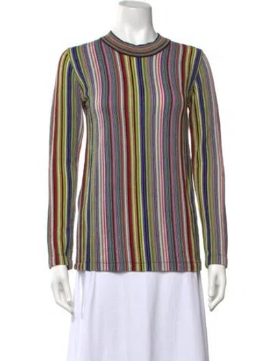 Pre-owned Marques' Almeida Merino Wool Striped Sweater W/ Tags In Yellow