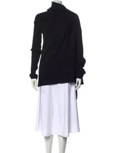 Pre-owned Marques' Almeida Merino Wool Turtleneck Sweater In Black
