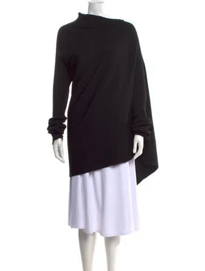 Pre-owned Marques' Almeida Merino Wool Turtleneck Sweater In Black