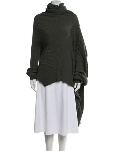 Pre-owned Marques' Almeida Merino Wool Turtleneck Sweater In Green