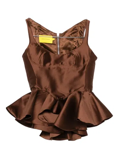 MARQUES' ALMEIDA MIKADO PEPLUM CORSET