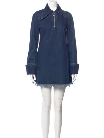 Pre-owned Marques' Almeida Mini Dress In Blue