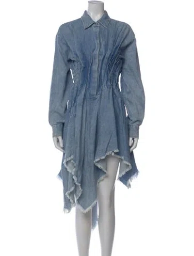 Pre-owned Marques' Almeida Mini Dress In Blue