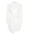 Marques' Almeida Draped Wrap Shirtdress In White