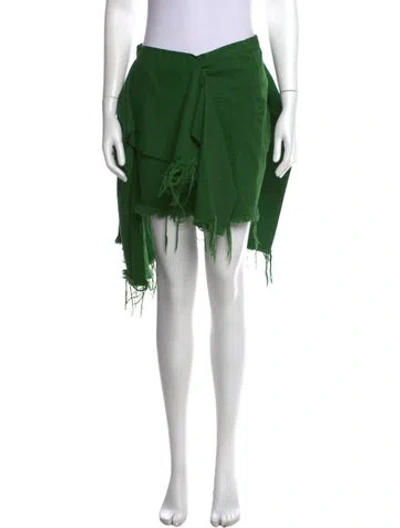 Pre-owned Marques' Almeida Mini Skirt In Green