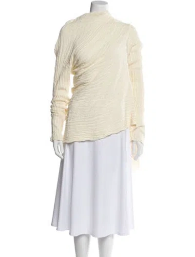 Pre-owned Marques' Almeida Mock Neck Long Sleeve Sweatshirt In Neutral