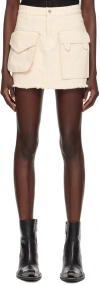Marques' Almeida Off-white Patch Pocket Miniskirt In Off White
