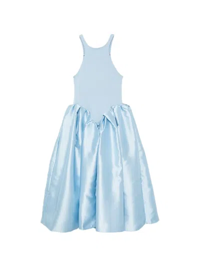 Marques' Almeida Panelled Bubble-skirt Dress In Blue