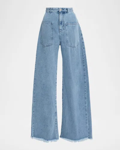 Marques' Almeida Patch-pocket Boyfriend Jeans In Blue