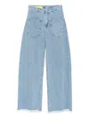Marques' Almeida Patch-pockets Frayed Jeans In Blue
