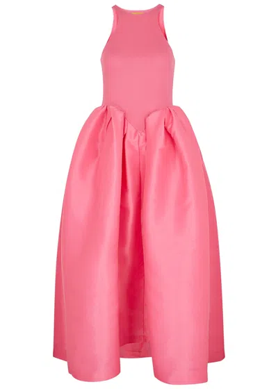 Marques' Almeida Pink Stretch-cotton And Taffeta Midi Dress