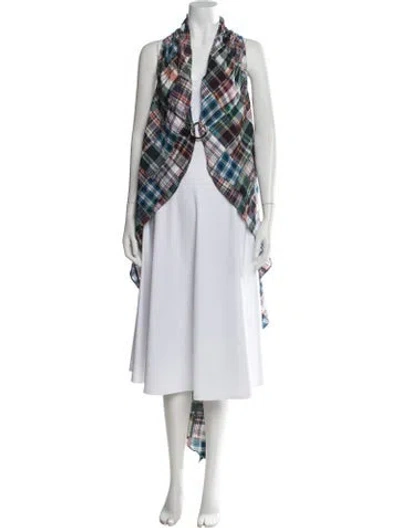 Pre-owned Marques' Almeida Plaid Print Robe In Multi
