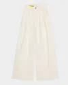 Marques' Almeida Pleated Wide-leg Denim Trousers