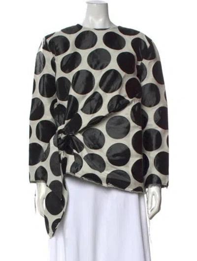 Pre-owned Marques' Almeida Polka Dot Print Crew Neck Top W/ Tags