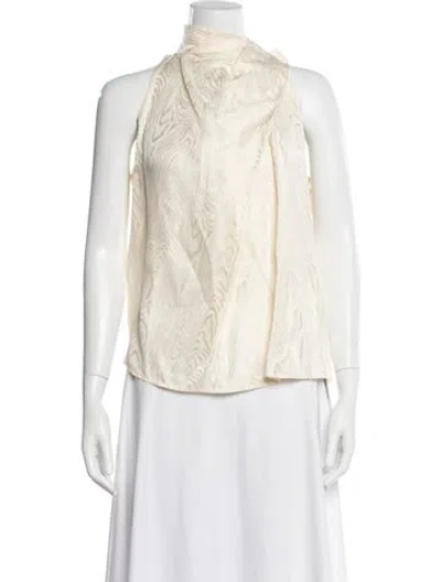 Pre-owned Marques' Almeida Printed Halterneck Top In Neutrals