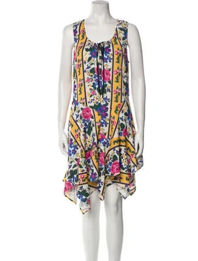 Pre-owned Marques' Almeida Printed Knee-length Dress In Yellow