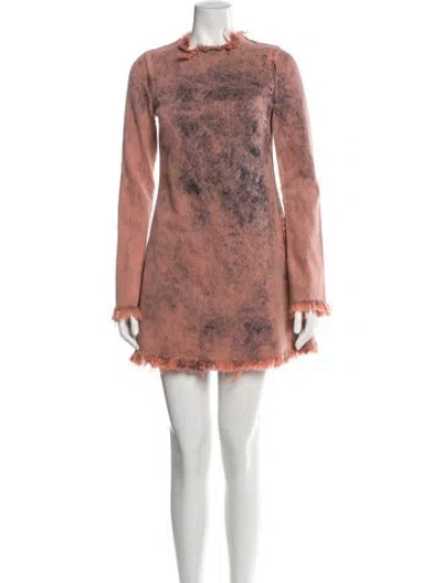 Pre-owned Marques' Almeida Printed Mini Dress In Pink