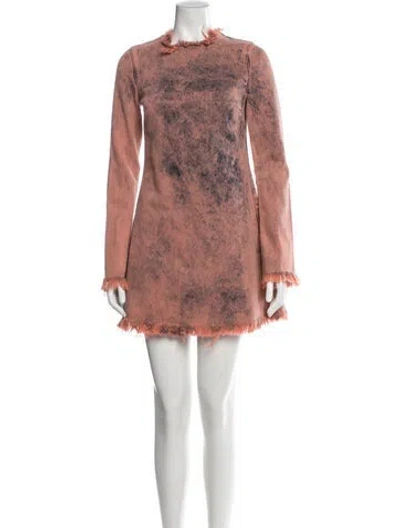 Pre-owned Marques' Almeida Printed Mini Dress In Pink