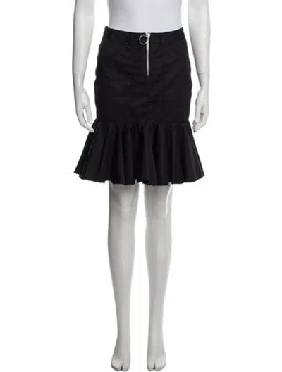 Pre-owned Marques' Almeida Raw-edge Trim Knee-length Skirt In Black