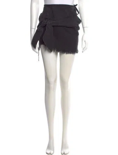 Pre-owned Marques' Almeida Raw-edge Trim Mini Skirt In Black