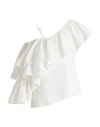 Marques' Almeida Rem'ade Woman Top White Size 6 Cotton In White