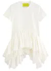 Marques' Almeida Cotton Top With Flared Hem And Lace Layers In No Colour