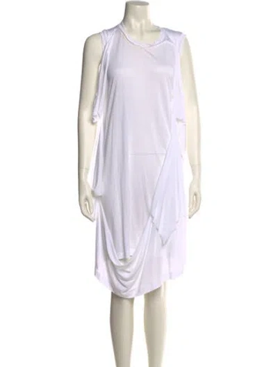Pre-owned Marques' Almeida Scoop Neck Knee-length Dress In White