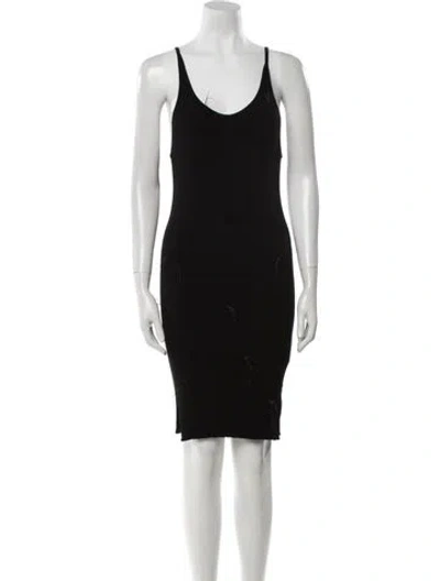 Pre-owned Marques' Almeida Scoop Neck Mini Dress In Black