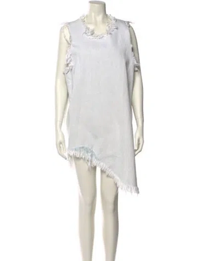 Pre-owned Marques' Almeida Scoop Neck Mini Dress In Neutral
