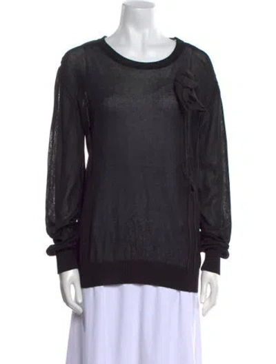 Pre-owned Marques' Almeida Scoop Neck Sweater W/ Tags In Black