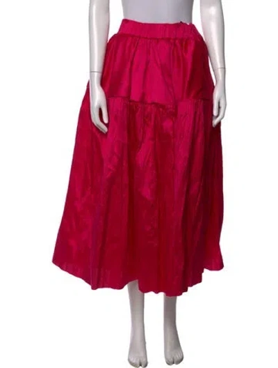 Pre-owned Marques' Almeida Silk Long Skirt W/ Tags In Pink