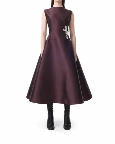 Marques' Almeida Sleeveless Dress With Embellishment In Burgundy In White