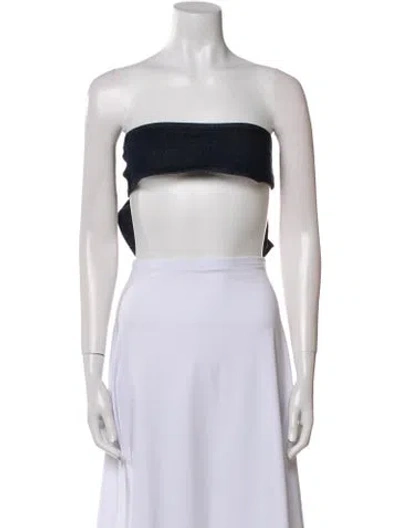 Pre-owned Marques' Almeida Strapless Crop Top In White