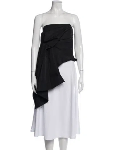 Pre-owned Marques' Almeida Strapless Top In Black