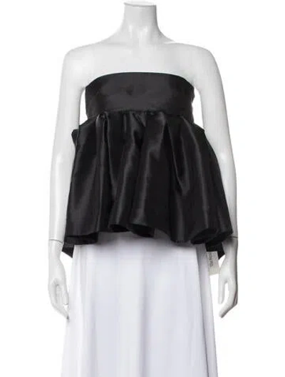 Pre-owned Marques' Almeida Strapless Top In Black