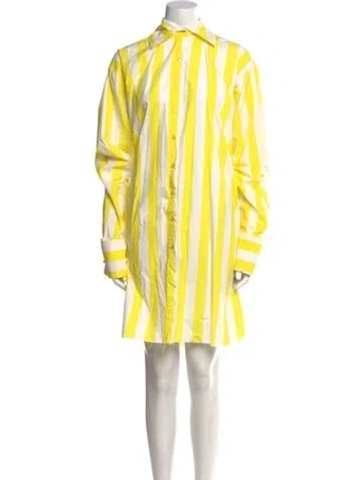Pre-owned Marques' Almeida Striped Knee-length Dress In Multi