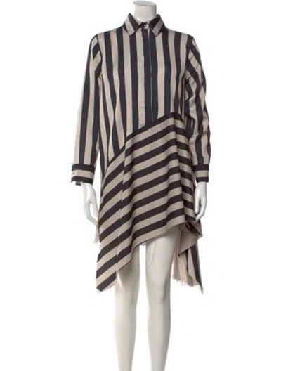 Pre-owned Marques' Almeida Striped Mini Dress In Neutral