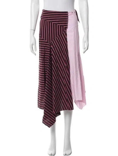 Pre-owned Marques' Almeida Striped Mini Skirt In Purple