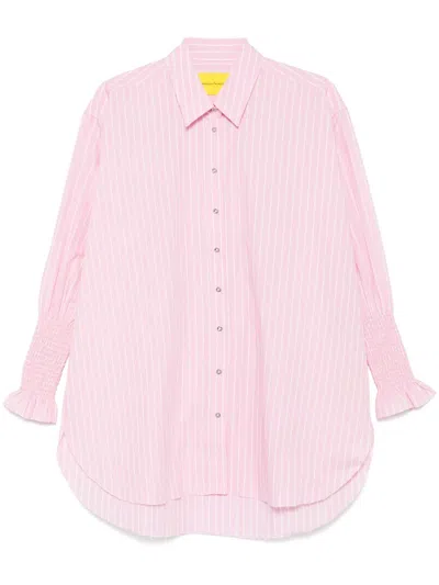 Marques' Almeida Striped Smock-cuffs Shirt In Pink