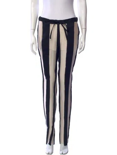 Pre-owned Marques' Almeida Striped Straight Leg Pants In Black