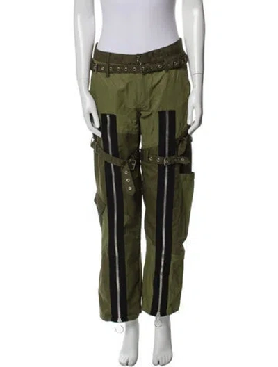 Pre-owned Marques' Almeida Striped Straight Leg Pants In Green