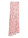 Marques' Almeida Tartan-print Maxi Dress In Pink