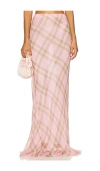 Marques' Almeida Tartan Printed Skirt In Pink