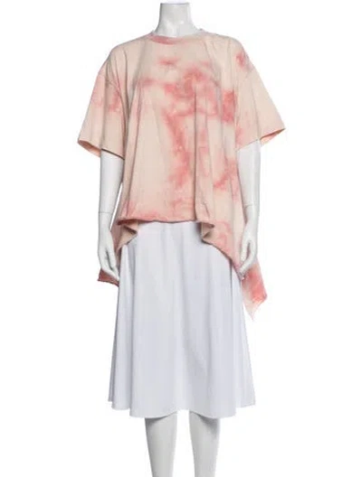 Pre-owned Marques' Almeida Tie-dye Print Crew Neck T-shirt In Pink