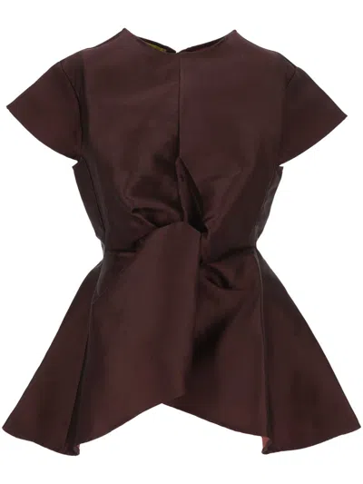 Marques' Almeida Marques Almeida Top In Burgundy