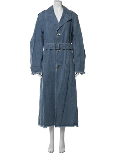 Pre-owned Marques' Almeida Trench Coat In Blue