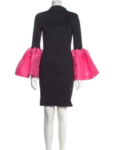 Pre-owned Marques' Almeida Turtleneck Knee-length Dress In Black