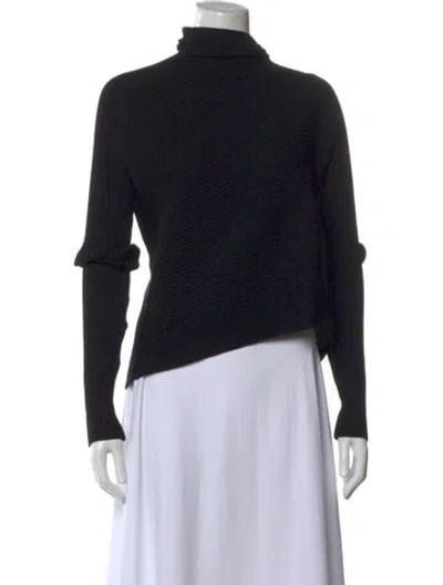 Pre-owned Marques' Almeida Turtleneck Long Sleeve Top W/ Tags In Black