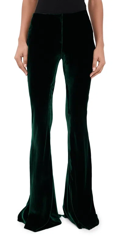 Marques' Almeida Velvet Flare Trousers Green