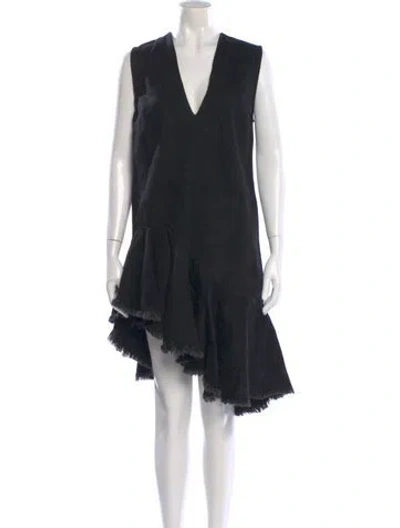 Pre-owned Marques' Almeida V-neck Mini Dress In Black